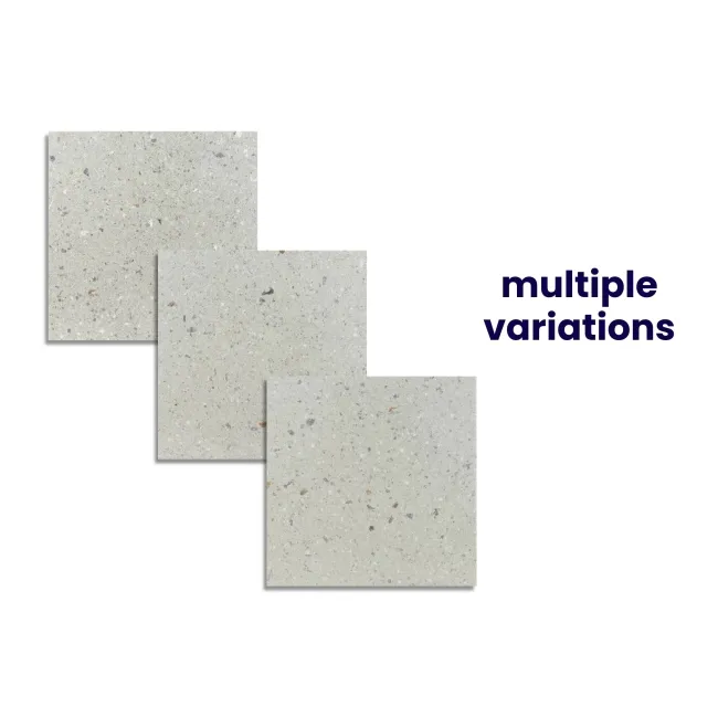 Dollymixx Light Grey Moondust Porcelain Matt Terrazzo Wall and Floor Tiles