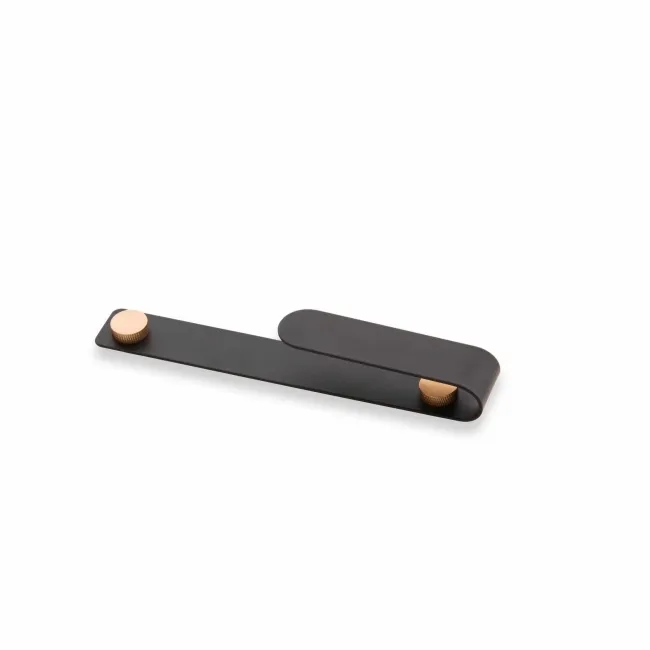 Trepanel Customise® Black Horizontal Metal Hook with Brass Screw