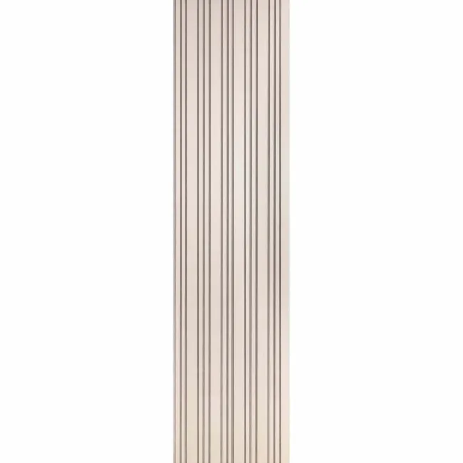 Trepanel Design® Light Oak on Antique White Felt Multi Width Acoustic Wood Slat Panels