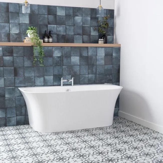 Veneto Blue Gloss Rustic Bumpy Wall Tiles