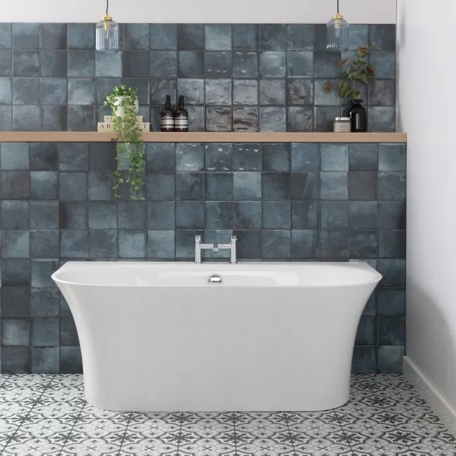 Veneto Blue Gloss Rustic Bumpy Wall Tiles