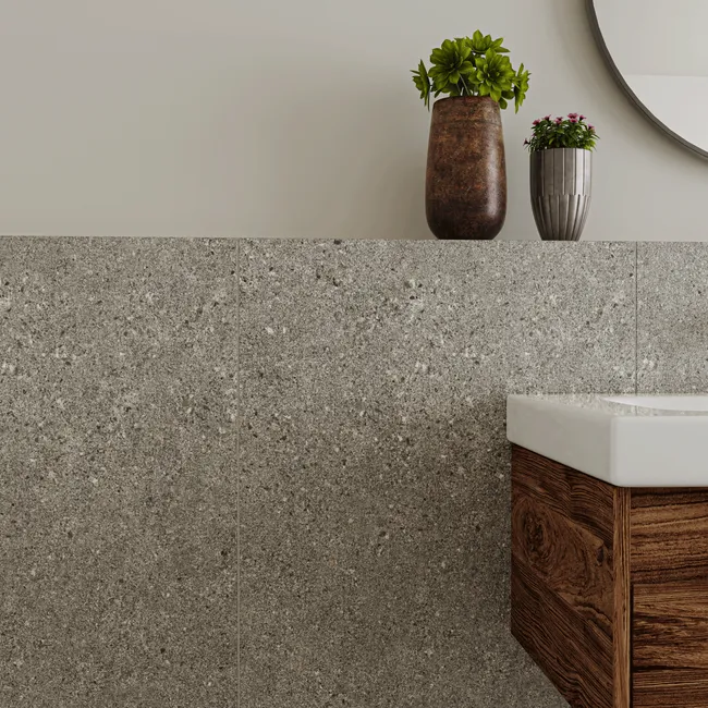 Dover Grey Matt Porcelain Stone Effect Wall And Floor Tiles