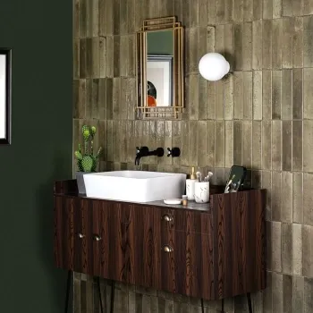 Hope Mink Gloss Brick Effect Wall Tiles