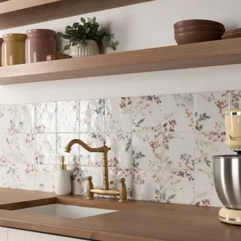 Lucy Forest Gloss Multicolour Patterned Porcelain Wall Tiles