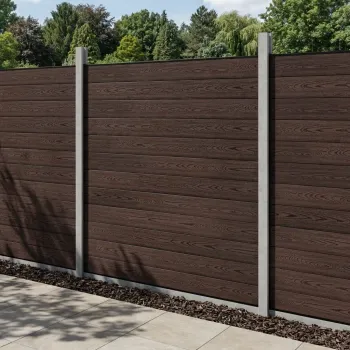 LuxeLine® Walnut Composite Fence Panel for Own Post 6ft