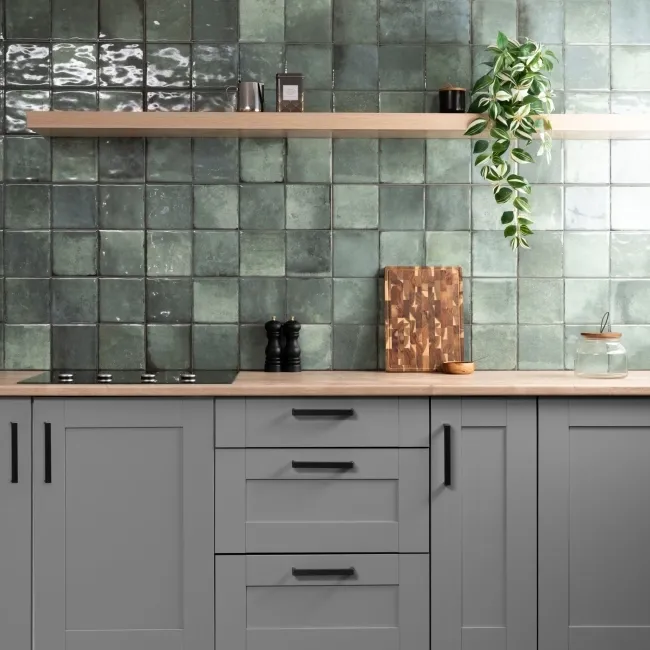 Veneto Green Gloss Rustic Wall Tiles