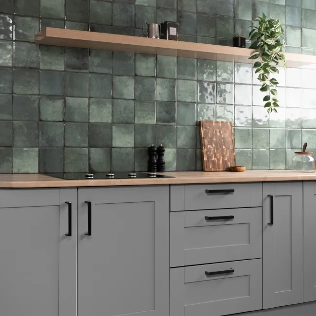 Veneto Green Gloss Rustic Wall Tiles