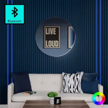 Trepanel Bright® Wall Panel Bluetooth  Multi Colour LED Strip Lights With White Casing – 2.4m Pack of 4