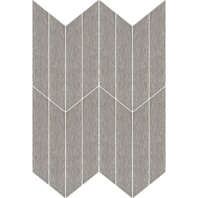 Bonsai Chevron Smoky Grey Wood Effect Porcelain Wall and For Tiles