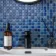 Pixel Ocean Dark Blue Blend Mosaic Tiles 25x25