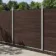 LuxeLine® Walnut Composite Fence Panel for Own Post 6ft