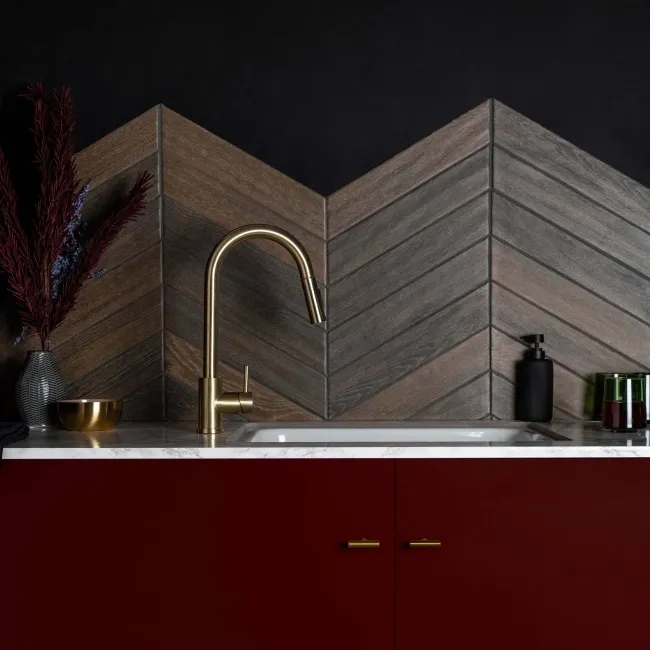 Bonsai Chevron Wood Effect Porcelain Wall Tiles