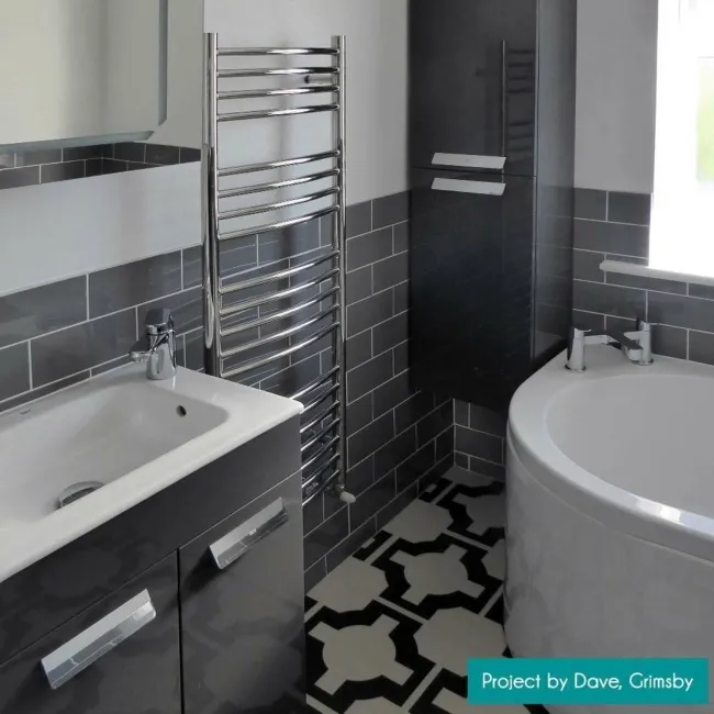 Sloane Square Flat Gloss Grey Metro Tiles