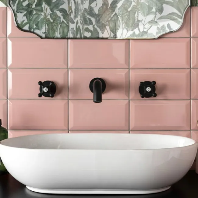 Covent Ceramic Garden Gloss Pink Metro Tiles