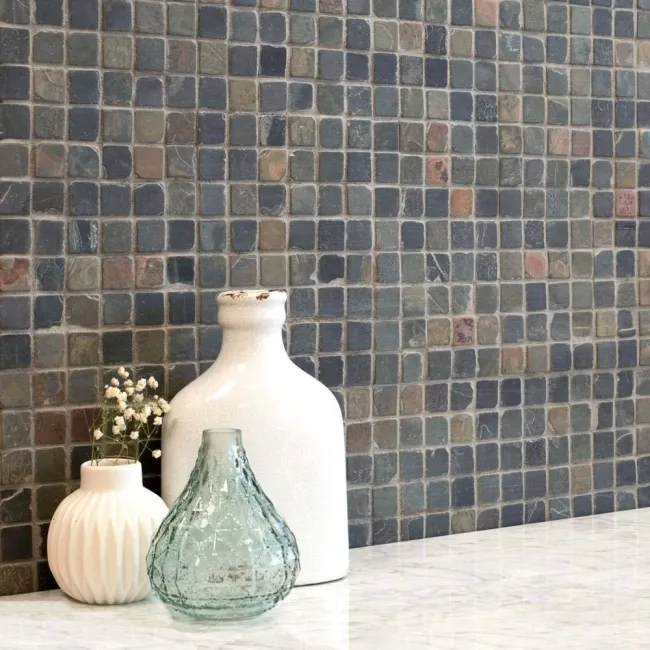 Zibo Iron Square Small Slate Mosaic Tiles
