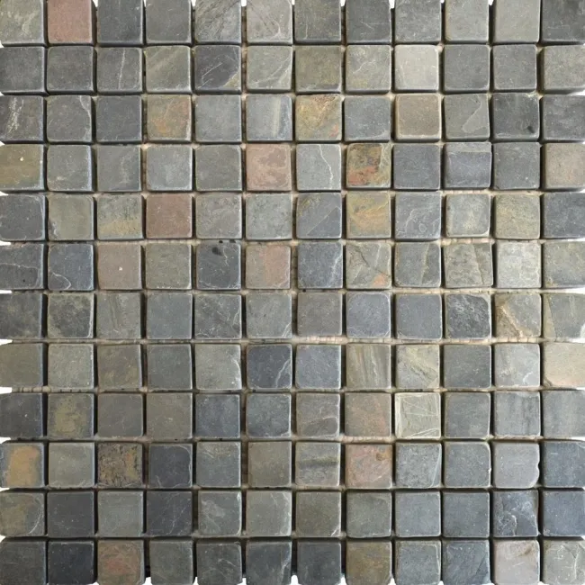 Zibo Iron Square Small Slate Mosaic Tiles