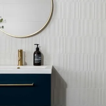 Dover Waves White Matt Stone Effect Wall Tiles