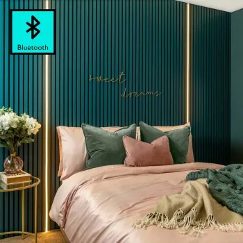 Trepanel Bright® Wall Panel Bluetooth LED Strip Lights 2.4m Pack of 2