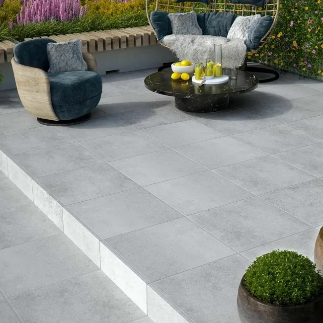 Materia Perla Stone Effect 20mm Porcelain Paving Slabs 760x760