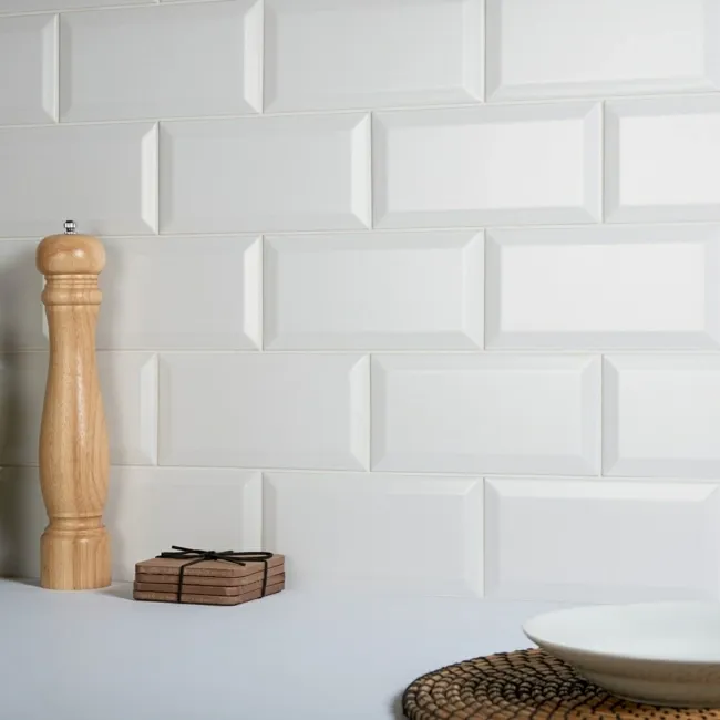 Chalk Farm White Matt Metro Tiles