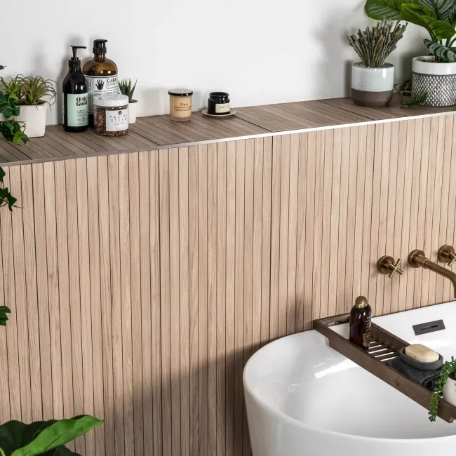 Nature's Way Wood Slat Decor Ceramic Wall Tiles