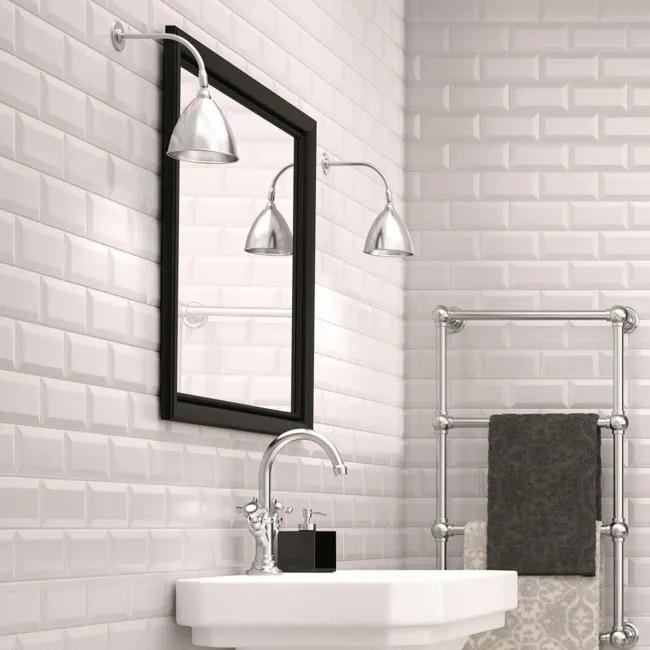Chalk Farm White Matt Metro Tiles