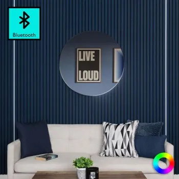 Trepanel Bright® Wall Panel Bluetooth Multi Colour LED Strip Lights With White Casing – 2.4m Pack of 2