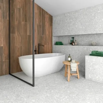 Signature Urbex Pearl White Terrazzo Effect Wall and Floor Tiles
