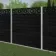 LuxeLine Composite Fence Panel Black - Moroccan Decorative Screen for Own Post