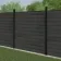 LuxeLine® Dark Grey Composite Fence Panel with Aluminium Post 6ft