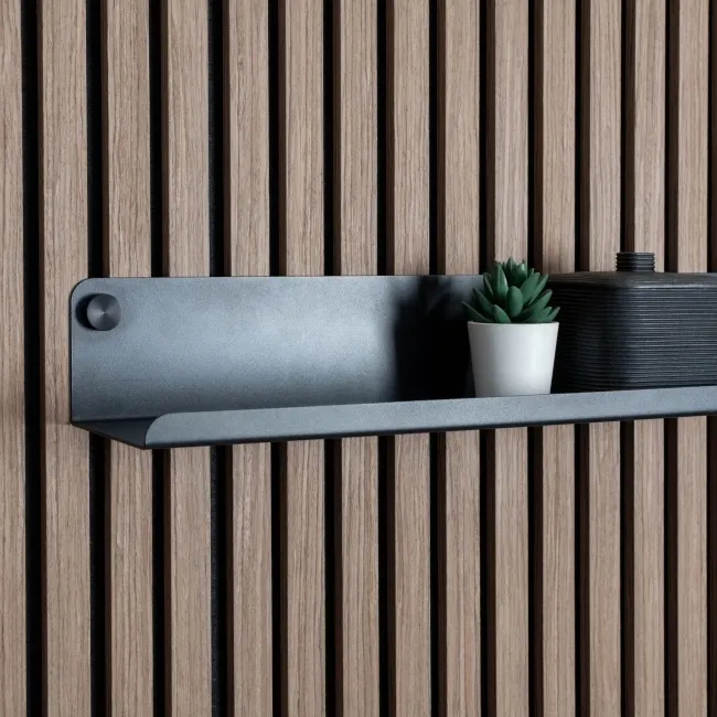 Trepanel Customise® Black Shelf 519mm inc Black Screws