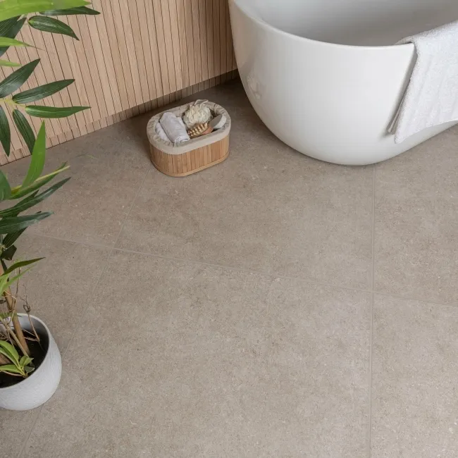 Carbon Sand Beige Concrete Effect Floor Tiles