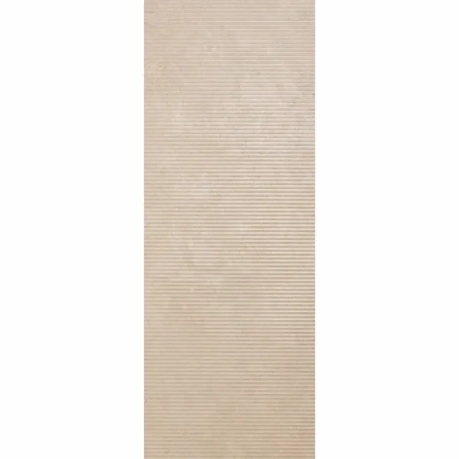 Vesta Beige Fluted Matt Travertine Effect Wall Tiles