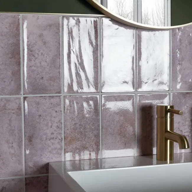 Farringdon Purple Gloss Metro Wall Tiles