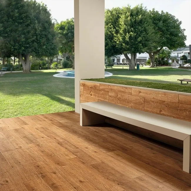 Madagascan Ipil Dark Wood Effect Porcelain Floor Tiles