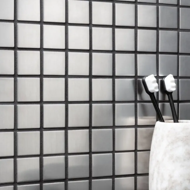 Hunan Brushed Mosaic Oriental Stainless Steel Tiles