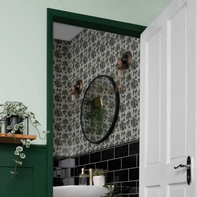 Jungle Decor Multicolour Gloss Patterned Wall Tile