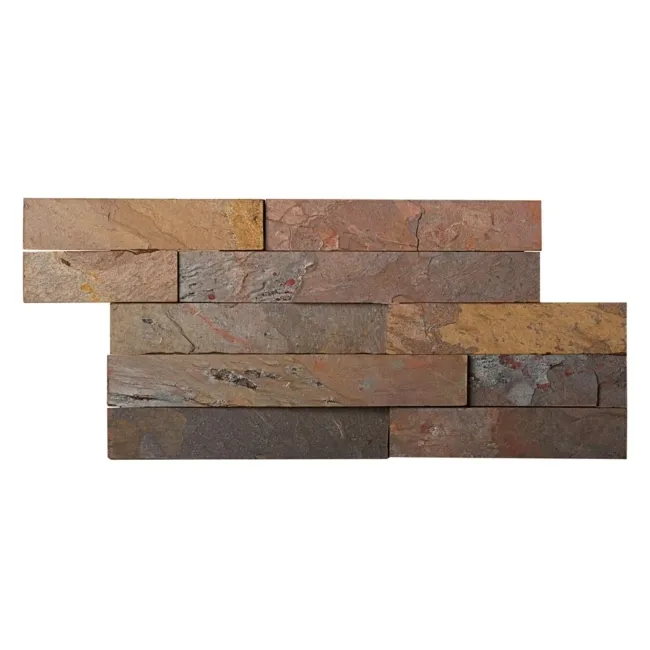 Ledgestone Sheera Brown Split Face Slate 300x150 Tiles