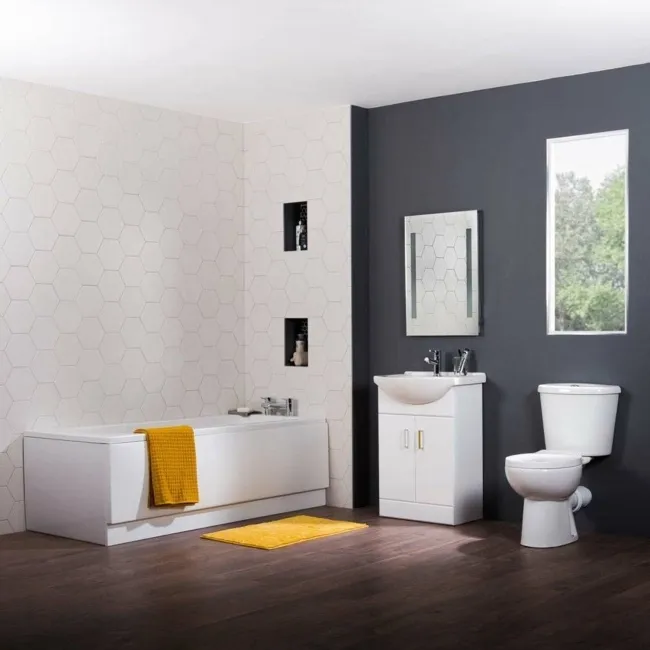 Novel White Matt Hexagon Wall and Floor Tiles