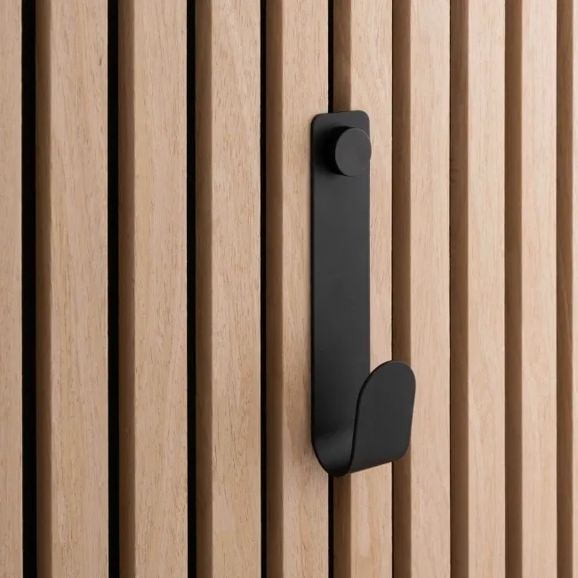 Trepanel Customise® Black Vertical Metal Hook with Black Screw