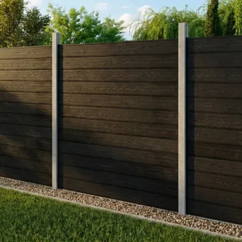 LuxeLine® Black Composite Fence Panel for Own Post 6ft