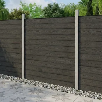 LuxeLine® Dark Grey Composite Fence Panel for Own Post 6ft