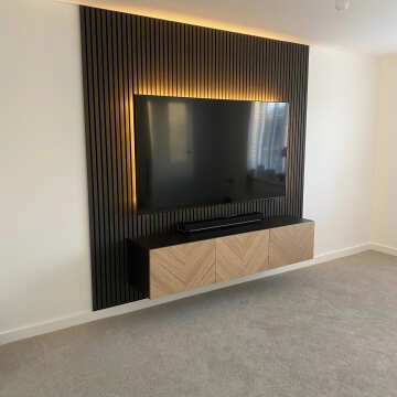 Trepanel® Noir Black Acoustic Wood Wall Panels