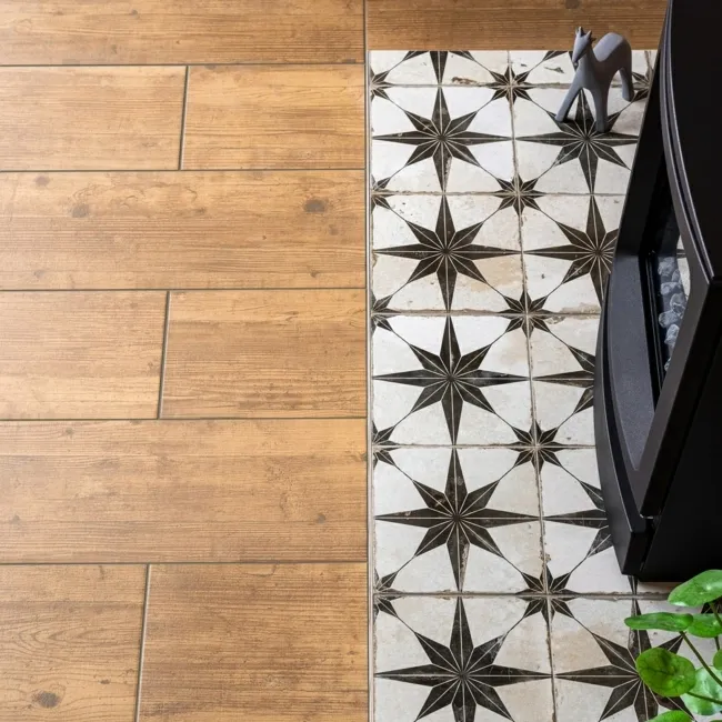 Scintilla Black Star Pattern Tiles