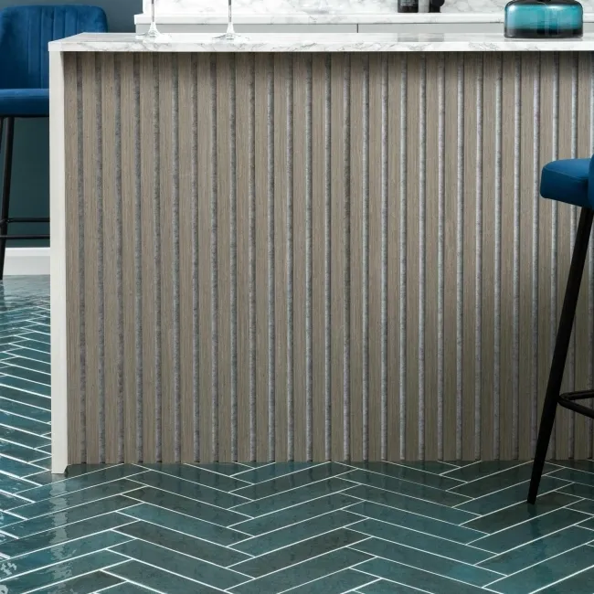 Faith Blue Gloss Rustic Brick Effect Wall and Floor Tile
