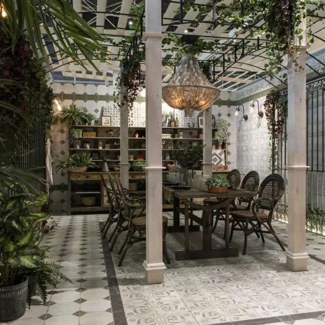 Octagon Effect Charcoal Grey Matt Vintage Pattern Wall and Floor Tiles