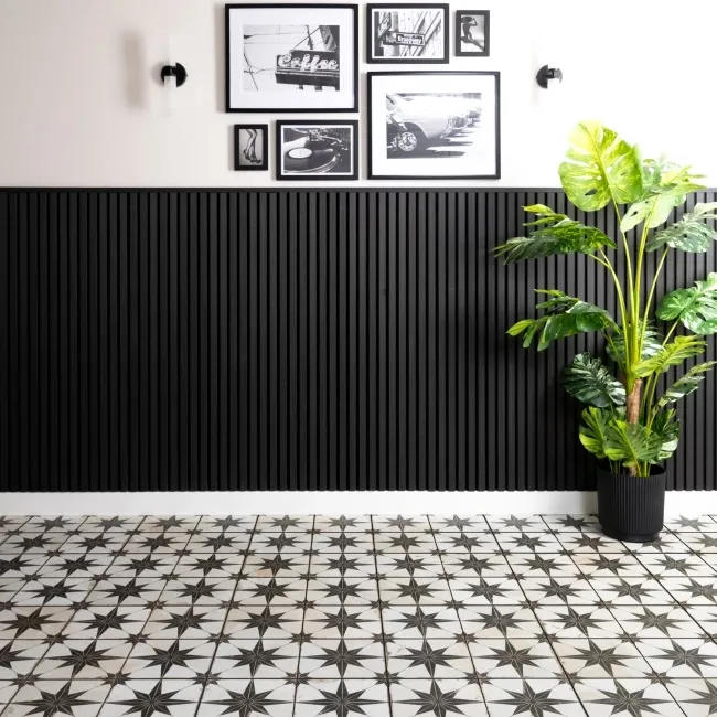 Scintilla Black Star Pattern Tiles