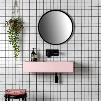 Pixel White Square Gloss Mosaic Tiles