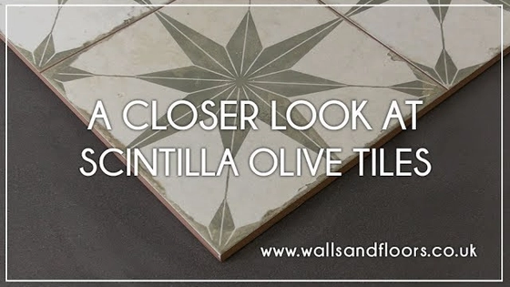 Scintilla Olive Green Star Pattern Tiles | Walls and Floors