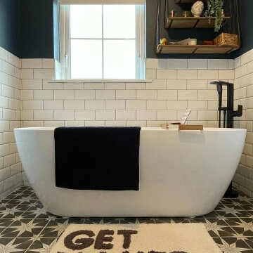 Scintilla Night Black Star Pattern Wall and Floor Tiles